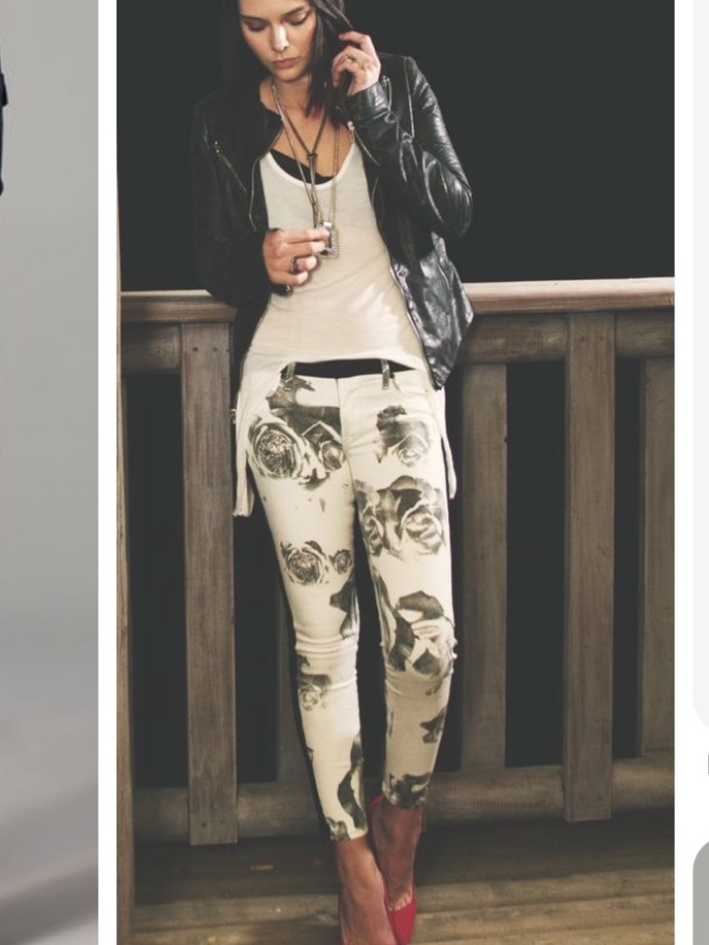 Hudson Floral Leeloo Skinny Jeans